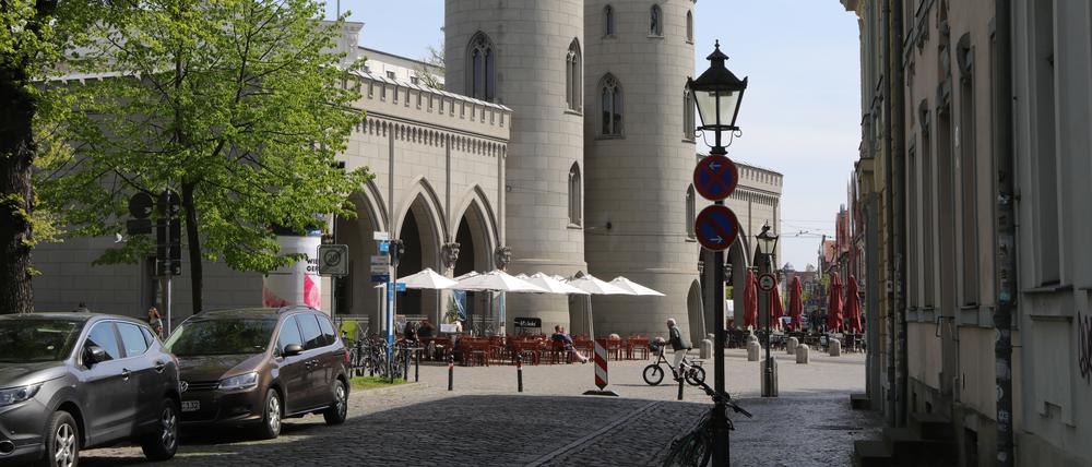 Das Café im Nauener Tor hat im Sommer eine Terrasse. 