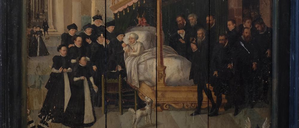 Gesamtaufnahme des Epitaphs in der St. Marien-Kirche in Wiesenburg