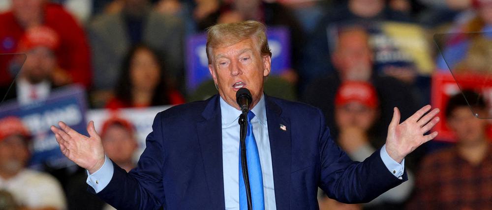 Donald Trump bei einem Auftritt in New Hampshire.