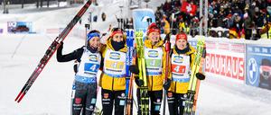 Die deutsche Frauen-Staffel holte sich Platz drei.