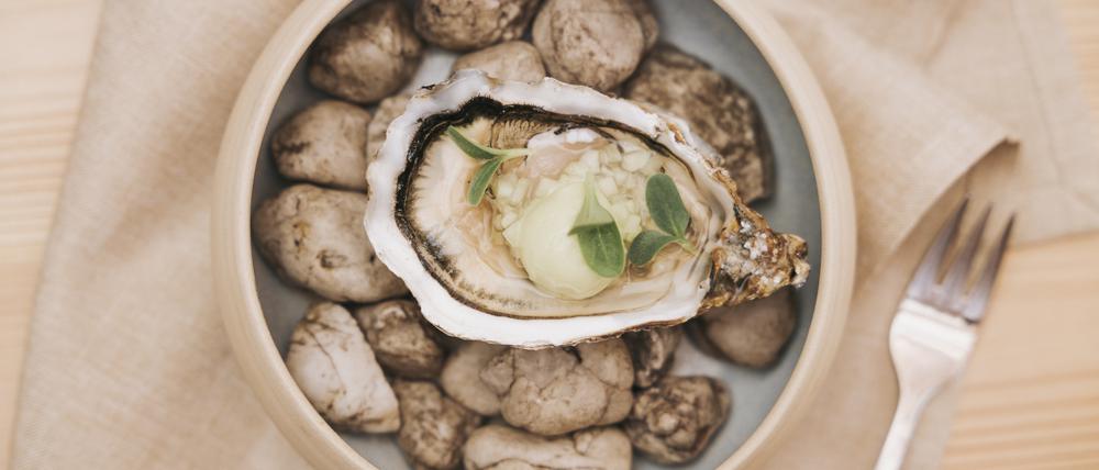 Das Auge isst mit: Austernarrangement im „Ryke“.