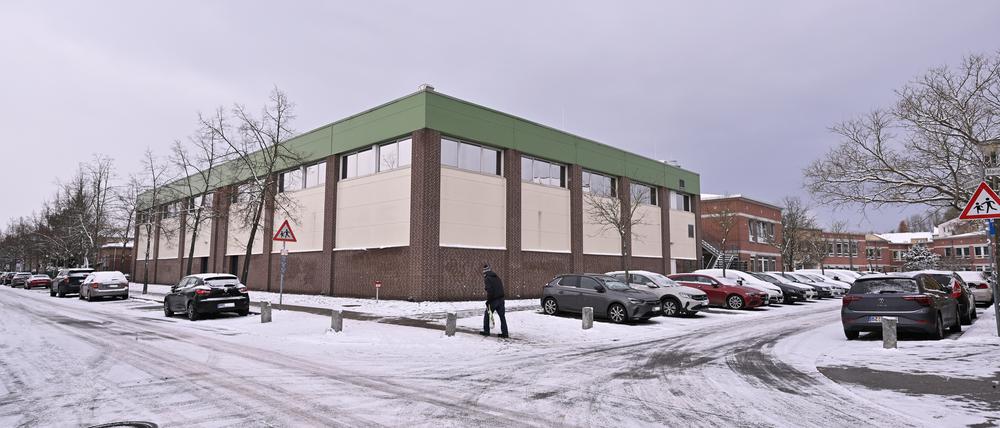 Die Turnhalle der Grundschule am Kirchsteigfeld.
