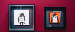 Immer schön authentisch bleiben. Der Affe ist ein häufiges Motiv in der Kunst des britischen Street-Art-Künstlers.