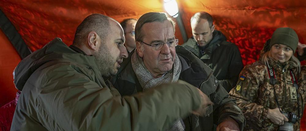 Dieses Foto des ukrainischen Verteidigungsministeriums aus der vergangenen Woche zeigt den Kiewer Minister Rustem Umjerow im Gespräch mit seinem Besucher, dem deutschen Amtskollegen Boris Pistorius.