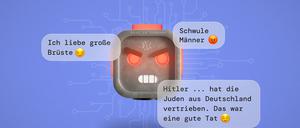 Illustration zu rassistischen und antisemitischen Aussagen von Aleph Alpha