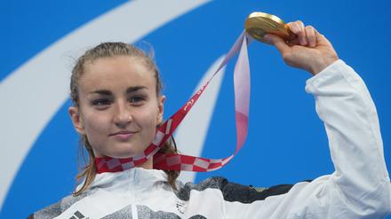 Berlins Beste. Schwimmerin Elena Semechin.