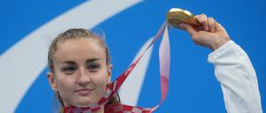 Berlins Beste. Schwimmerin Elena Semechin.