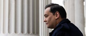 Der Republikaner George Santos verlässt das Repräsentantenhaus am 1. Dezember 2023. 