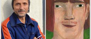 Franz Suess und das Titelbild seines neuen Buchs „Jakob Neyder“.