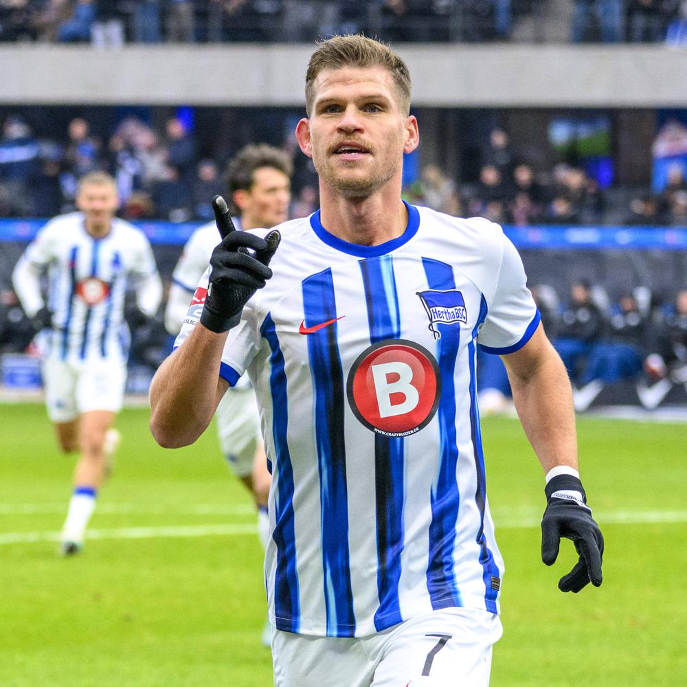Hertha BSC siegt 5:1 gegen Elversberg: Mit Glück, Geschick und Niederlechner