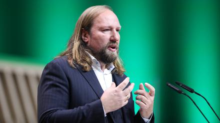 Toni Hofreiter auf dem Grünen-Parteitag Ende November.