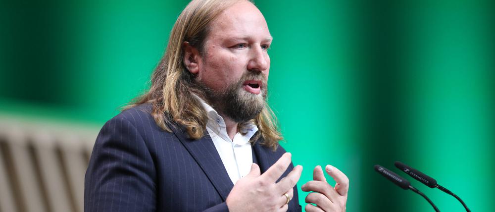 Toni Hofreiter auf dem Grünen-Parteitag Ende November.