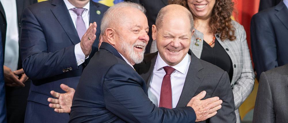 Brasiliens Präsident Luiz Inácio Lula da Silva und Bundeskanzler Olaf Scholz: Die Ausgangslage ist nicht leicht.