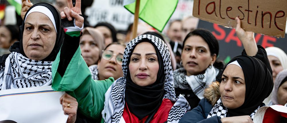 Eine Demonstration für Palästina in Berlin (Archivbild)