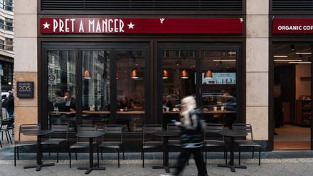 Ladengeschäft der Café-Kette „Prêt à Manger“ in der Friedrichstraße.