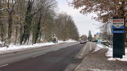 Die Potsdamer Straße - auf der linken Seite soll die Busspur verlaufen
