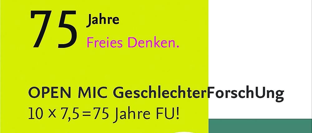 Mikro frei. Gender und Diversity werden an der Freien Universität in vielen Fächern thematisiert.