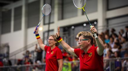 Daniela Huhn (r.) und Andrea Eichner bei den Special Olympics in Berlin.