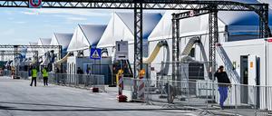 Das Ankunftszentrum Ukraine in Tegel.