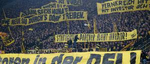 Nicht gegen den DFL, sondern gegen ihren Verein selber: Die BVB-Fans planen zum Bundesligaauftakt eine Protestaktion.