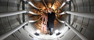 Stippvisite im Tunnel: Auch die Berliner Kabeldiagonale von 50Hertz, eine unterirdisch verlaufende Höchstspannungsleitung, stand auf dem Programm.