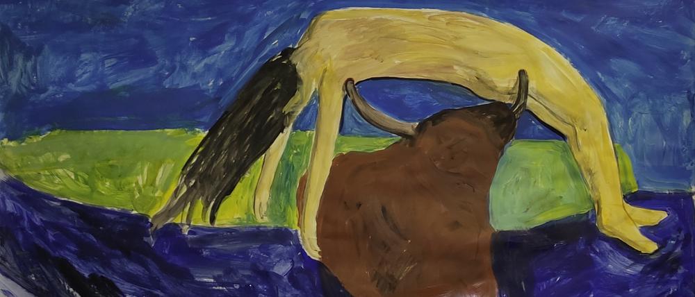 Und wieder einmal der Steier. Kateryna Lisovenkos Gemälde „Rauber der Europa“.