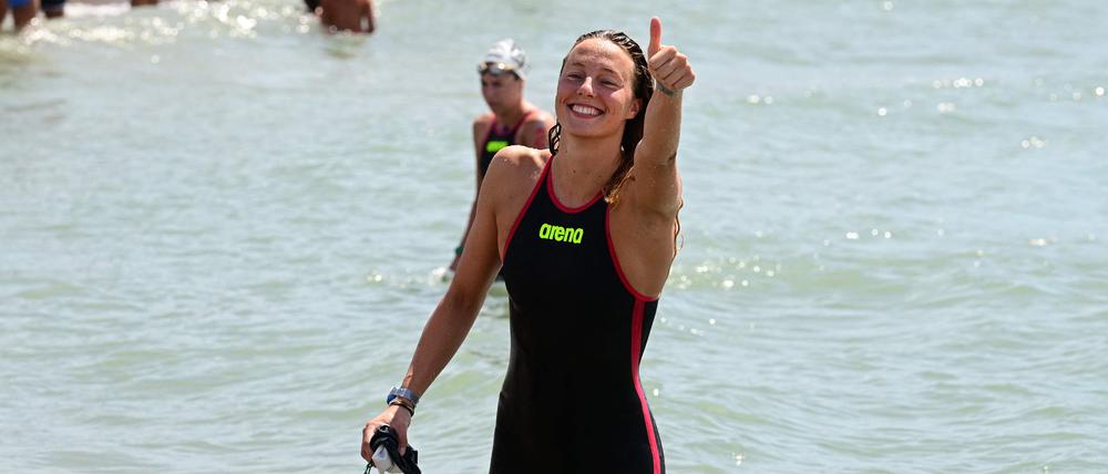 Leonie Beck nach ihrem EM-Titel 2022 in Rom. „Ein einzigartiges Erlebnis.“