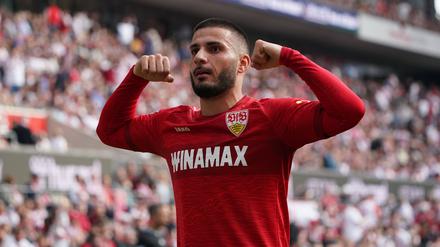 Lässt seine Muskeln spielen: Deniz Undav vom VfB Stuttgart.