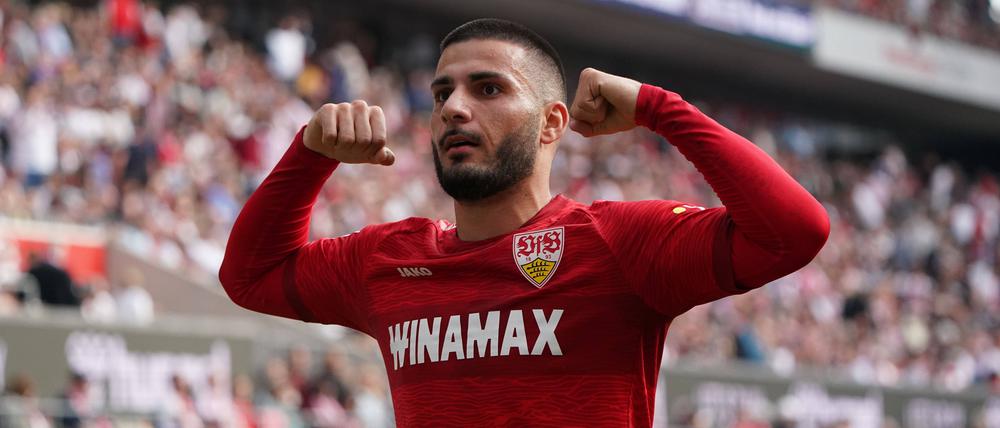 Lässt seine Muskeln spielen: Deniz Undav vom VfB Stuttgart.