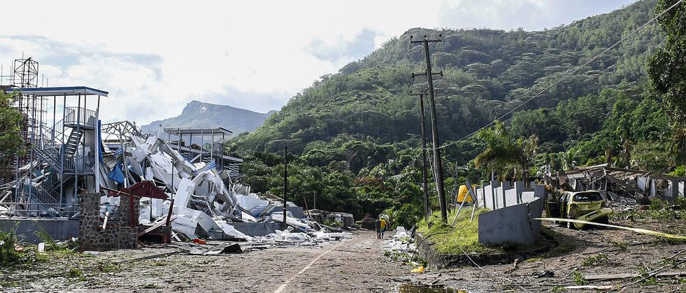 Spuren der Verwüstung auf der Seychellen-Hauptinsel Mahé.