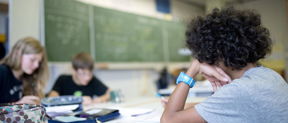 Schüler während einer Unterrichtsstunde.