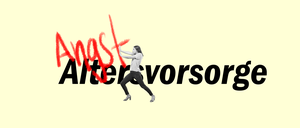 Die Lücke in der Altersvorsorge überwinden. Junge Frau macht parcour