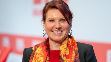 Ines Hübner, stellvertretende Landesvorsitzende der SPD Brandenburg und Bürgermeisterin von Velten im Kreis Oberhavel.