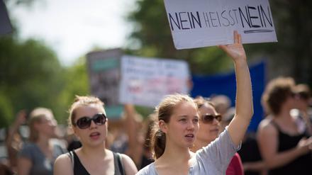 Proteste für die „Nein heißt nein“-Reform 2016