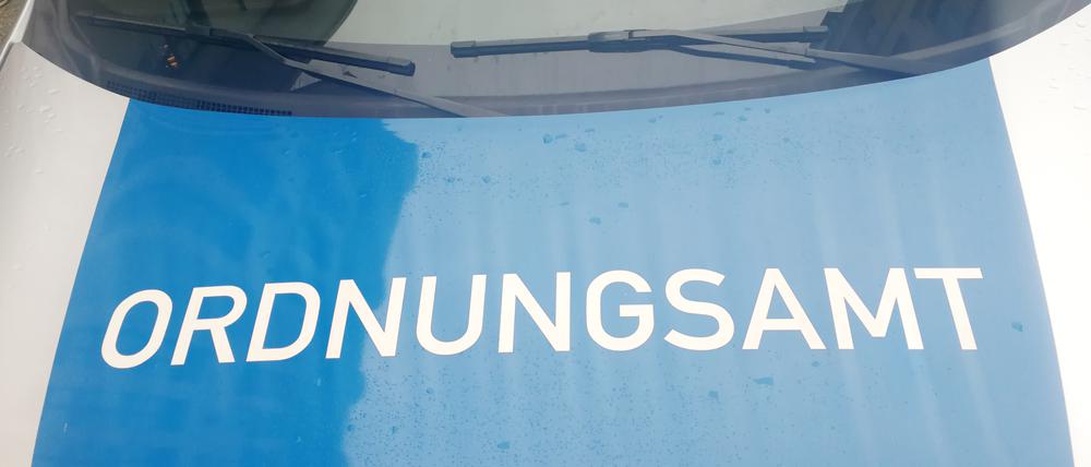 Ordnungsamt sign on patrol car.