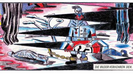 Eine Seite aus Katia Fouquets Beitrag „Der Radierer“.