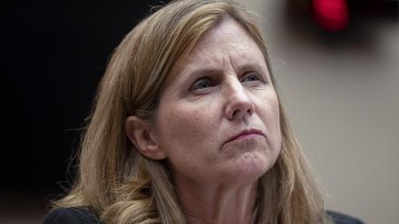 Die Präsidentin der University of Pennsylvania, Liz Magill, bei einer Anhörung des Bildungsausschusses des Repräsentantenhauses auf dem Capitol Hill.