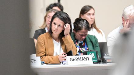 Außenministerin Annalena Baerbock (Grüne) bei den Klimaverhandlungen in Dubai..