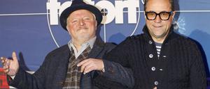 Axel Prahl (links) und Jan Josef Liefers bleiben mit dem Münster-“Tatort“ an der Spitze des Krimi-Rankings.