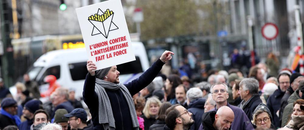 Demonstration gegen Antisemitismus in Brüssel.