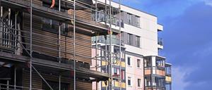 Mit solchen Holzbaumodulen können Wohnungen schnell und effizient zusammengebaut werden.
Foto: Ottmar Winter, PNN