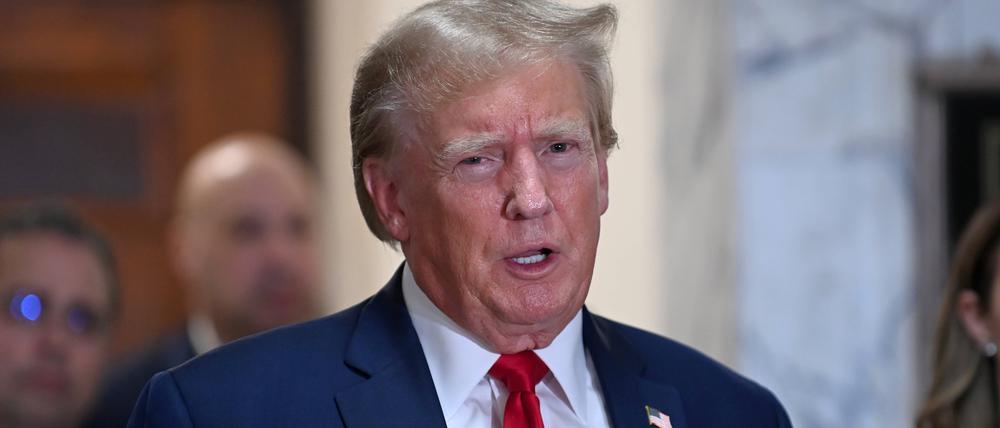 Der ehemalige US-Präsident Donald Trump am New Yorker Supreme Court.