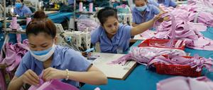 Vietnamesische Textilarbeiterinnen in Ho-Chi-Minh-Stadt.