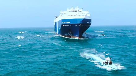 Huthi-Rebellen kaperten bereits am 20. Nvember 2023im Rote Meer das Schiff „Galaxy Leader“.