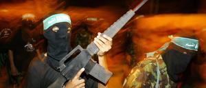 Hamas-Kämpfer in Gaza auf einem Foto aus dem Jahr 2003