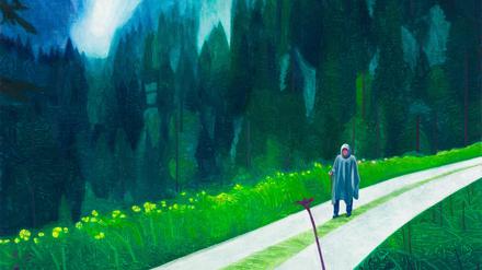 Das Bild „Ludwigs Road 1“ (2023) von Hans Vandererckhove wird am Stand der Galerie Tatjana Pieters angeboten.