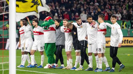 Und wieder gewonnen. Jubel beim VfB Stuttgart