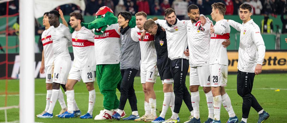 Und wieder gewonnen. Jubel beim VfB Stuttgart