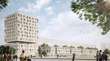 So soll der Gebäudekomplex der WBM in der Köpenicker Straße aussehen, wenn er fertig ist. 