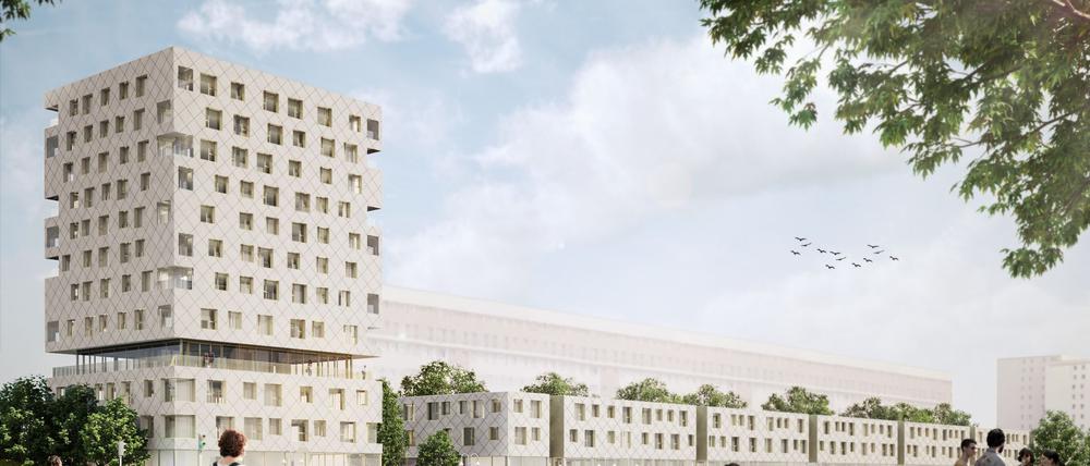 So soll der Gebäudekomplex der WBM in der Köpenicker Straße aussehen, wenn er fertig ist. 